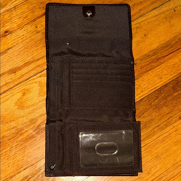 Fossil Brown Leather Trifold Wallet with Contrast Stitching - Picture 2 of 5